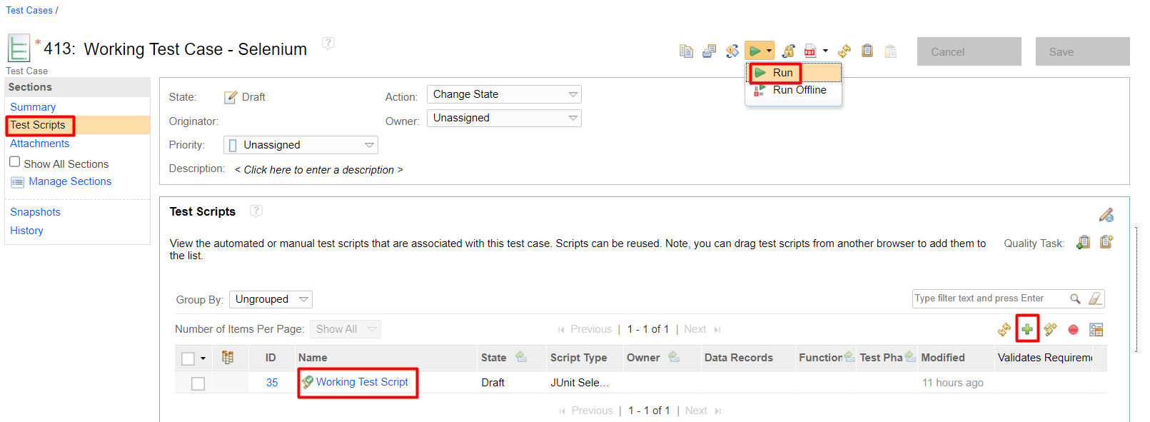 Selenium integration with IBM ETM